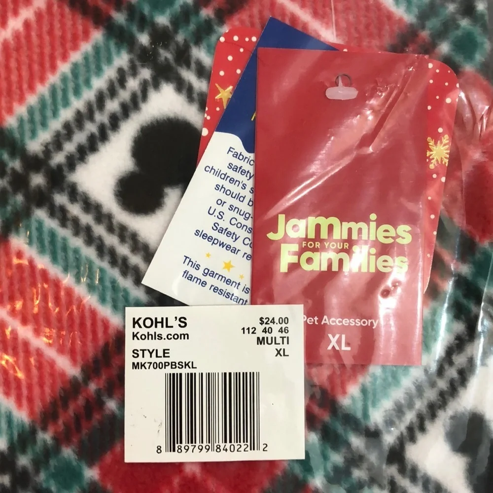 New Disney Holiday Minnie Woman & Dog XL 2-Piece Fleece PJs Sleep Sets - Picture 7 of 9